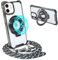 GoodcAcy Coque pour iPhone 11 avec Cordon et 360° Anneau Support,Étui Housse Antichoc Souple Silicone TPU Bumper Portable Protection Case avec Amovible Collier, Noir
