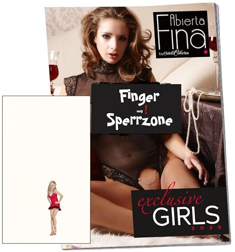 Erotik Kalender 2025, 11 verschiedene Pin-Up Motive, DIN A4, aufgeklappt A3 Wandkalender, inkl. Mappe und Magneten (Exclusive Girls)