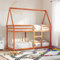 UJCHVHN Beds & Accessories Etagenbett mit Dach gewachst braun 80x200 cm Massivholz Kiefer Betten & Bettrahmen