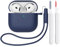 Mocarheri Silicone Case Cover for AirPods 4th Gen (2024) with Cleaner Kit, Shockproof, LED Visible, Dark Blue