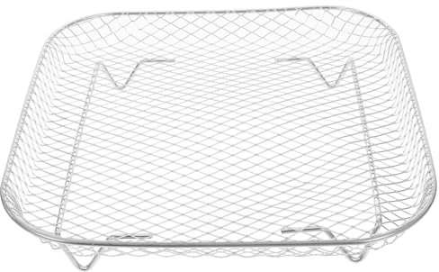 IMIKEYA Gril De Friteuse à Air Friteuse Air Fryer Barbecue à Griller Grille De Friteuse à Air Panier Vapeur En Acier Inoxydable Plateau De Four Friteuse à Air Silver Acier Inoxydable 304