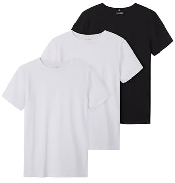 TWO SOON Jungen T-Shirt 3er-Pack – Einfarbige Basics aus Baumwolle, Kurzarm Shirts Kinder für Alltag, Freizeit & Schule, Größen 98–164