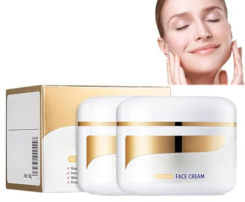 2Pcs Crema viso con Collagene, Crema viso a Base di Alghe per Contrastare l’invecchiamento Cutaneo, Azione Anti Age e Antiossidante, Dona una Pelle Compatta, Nutrita ed Elastica cream5-2
