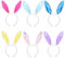 HarnyLoom 6 pièces Oreilles de Lapin Serre-Tête Pâques, Peluche Bandeau Oreille de Lapin Deguisement Enfant Filles Adultes Accessoires Pâques Décoration de Costume Cosplay (Satin)