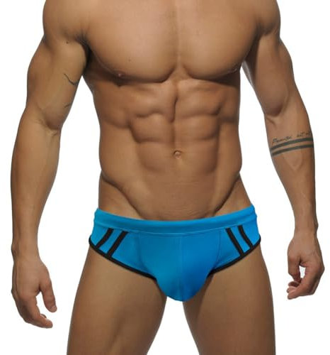 RQPYQF Costume Slip Uomo, Costume Piscina Slip Costume Nuoto da Bagno con Coulisse per Spiaggia e Vacanze al Mare YK2525 (Blu, L)