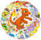 Pocketmonster Stickers Kinder, 100 Stück Wasserfeste Aufkleber Kinder für Skateboards, Helme, Water Bottle, Tablets, Schultaschen, Kühlschränke, Fahrräder, Türen, Tischplatten