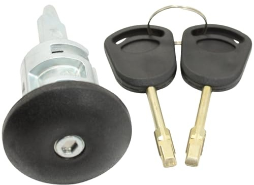 BIAREN Front Door Lock Barrels with 2 Keys Right Driver Side Latch for Ford Transit Mk6 Mk7 (2000-2013) 4060638 YC15V220K51AA