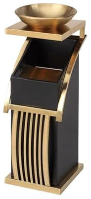 Rubbish Bin Outdoor Trash Can Commercial Garbage Enclosure Industrial Yard Garage Waste Container Trash Bin(Gold)