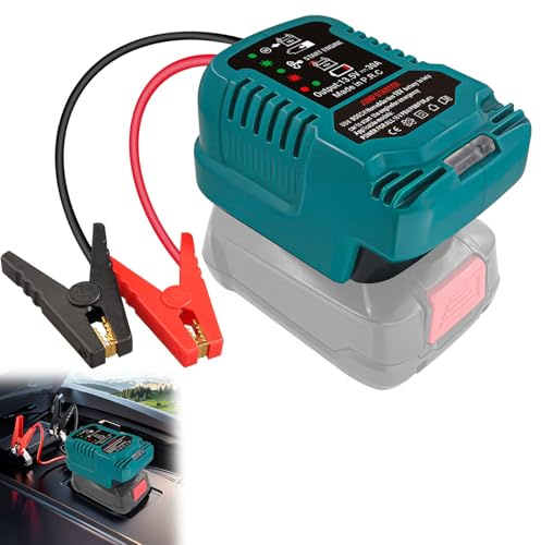 Auto Starthilfe Powerbank Adapter für Bosch PBA 18V Akku, Jump Starter Auto, 12V Tragbarer Batterie Booster Adapter, Auto Safe Batteriestarter(Batterie Nicht inbegriffen)