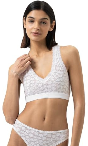Mey Damen Bustier: Racerback-Schlupf-Bustier, Breites Unterbrustband mit Logodetail, Elastische, vollflächige Spitze, Leo-Optik, Easy Sizing, Serie Savage Lace
