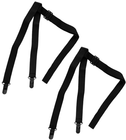Lotsdonxia 2Pcs Lightweight Dressing Aid, Adjustable Clip & Pull Assist Tool for Seniors, Disabled & Pregnant, Elastic Dressing Helper for Pants, Skirts (Black)
