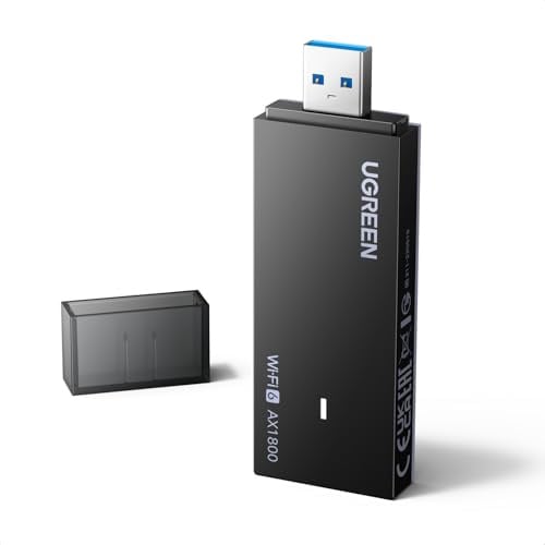 UGREEN Clé WiFi 6 AX1800 Puissante Adaptateur USB WiFi Double Bande WPA3SAE
