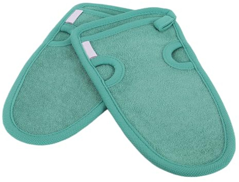 Gutol Lot de 2 Gants exfoliants Rugueux pour Le Corps et Le Visage, éponge de Douche - Idéal pour Le hammam, Le Sauna, la Douche et Les gommages (Vert)