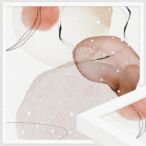 WANDStyle Bilderrahmen 50x50 Weiß, moderner Bilderrahmen Holz 50x50 cm | Hochwertiger Holzbilderrahmen, Posterrahmen zum Aufhängen, Rahmen 50x50 cm, Fotorahmen H950 - Made in Germany