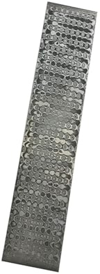 outdoorm Damascus Steel Billet Patterned Steel Cutter Making Bar Embryo Forging Materials Quenched Smoothed for Home Cutter DIY Multipurpose Material