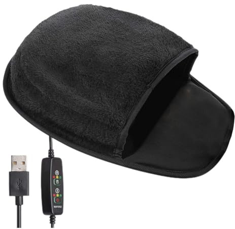 CONGARTENO Tapis de Souris Chauffant USB Moelleux pour Bureau et Maison Bords Renforcés et Résistance Déformation, Accessoire Simple et Élégant pour l'hiver