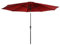 Happy Garden Parasol droit HAPUNA rond 3,30 m de diamètre rouge avec manivelle. Parasol droit inclinable.