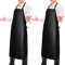 Gotega 2 Pack Waterproof Rubber Vinyl Apron, 40 Inch Heavy Duty Chemical Resistant Lab Apron Butcher Adjustable Bib for Dishwashing Kitchen Cooking Drawing Black