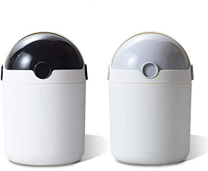 Mülleimer Mini Papierkorb Mülleimer Abfalleimer Spender for Waschtisch im Bad Arbeitsplatte oder auf einem Tisch - Entsorgen von Make-up Schwämme, Reinigungstücher mülltrennung (Color : Pack of 2)