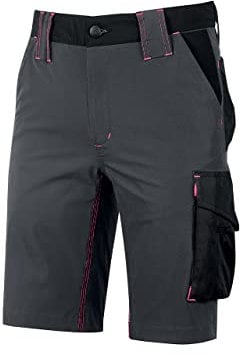 U-POWER DON'T WORRY... BE HAPPY! Bermuda in Tessuto Stretch, con Tasche, Slim-Fit, Idrorepellente Mercury Lady Grey Fucsia Pantaloncini, Taglia Unica Uomo