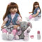 ZIYIUI Reborn Puppen Mädchen 60cm Lebensechte Silikon Reborn Babypuppen 24 Zoll Langes Haar Mädchen Reborn Spielzeug Für Kinder