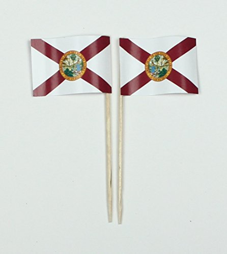 Flaggen Picker Florida USA Party Zahnstocher Papierfähnchen in Profiqualität 50 Stück Beutel Offsetdruck Riesenauswahl
