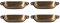 limiao123 4 Pièces Poignée Rétro, Poignée de Coquille Vintage, Vintage pour Tiroir Armoire Meuble Cuisine Pour Porte Cabinet, Tiroir, Porte Boutons de Porte (length 107mm/4.2in,Yellow bronze)
