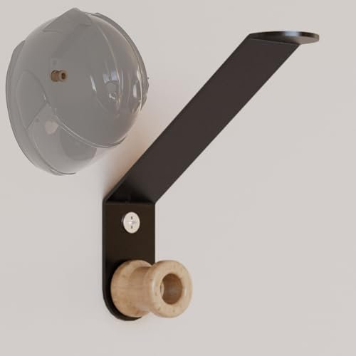 LUFLIPS. Porta casco moto da parete, appendi casco moto in metallo, portacasco e giacche da parete. Elegante e resistente. (1)