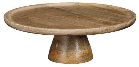 MICA Decorations Tallo Tortenständer - H10 x Ø30 cm - 100% FSC Mangoholz - Hellbraun