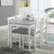 JINPALAY Conjunto Mesa y 4 Sillas Comedor Cocina de Madera Pino Moderno Mesa Cocina con Sillas 108 cm x 65 cm x 75 cm (Gris)