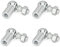 Ganter Normelemente 71802-8-M5-CS 4 Stück, Winkelgelenk DIN 71802, Silber, Anschlussgewinde d2: M5