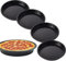 4 Pièces Plaque à Pizza, Moule à Pâtisserie Rond de 18 cm, Moule à Quiche, Plaque à Pizza en Acier au Carbone Revêtu, Plaque à Pizza à Revêtement Antiadhésif pour Pizza, Tarte Flambée, Gâteaux