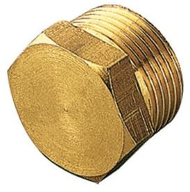 ENVIRON- Stopfen Messing CW617N [3/8, 1/2, 3/4, 1, 1 1/4, 1 1/2] Außengewinde, Rohrstopfen AG mit Sechskant, Endstopfen aus Gewindefitting, Fitting, Fittings Heizung (1 1/2)