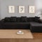 Sofa Überzug 3+2 Sitzer L Form Couch Überzug Polyester Sofa Schutzhülle für Ecksofa L-förmiges Universal Waschbar Sofaüberwurf für Wohnzimmer Schlafzimmer (Black)