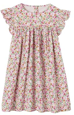 VERTBAUDET Robe imprimée Fille Manches Courtes à Volants Rose pâle 10A