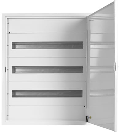 Doktorvolt Verteilerkasten Sicherungskasten Aus Metall Verteilerschrank Aufputz Stromverteiler Baustromverteiler 72 Module 3 Reihen IP30 1543