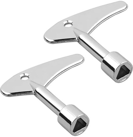 Gments 2Pcs Triangle Key Meter Box Keys Inner Triangular Socket Spanner Panel Key for Valves Radiator Gas Cover Electrical Meter Cabinet Cupboard Access, Silver