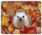 Mauspad Herbst-Igel Mauspad Klein 230 x 180 x 3 mm Gaming Mauspad, Office Computer Mauspad mit Wasserdicht Anti-Rutsch-Gummiboden, Leichtes Gleiten, Vernähte Kanten mit Motiv Design Mousepad WH-360