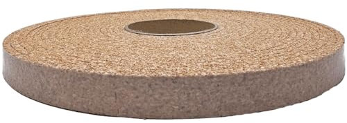 NADOtec Kork Dichtungsband - Presskork Natur 25 mm x 3 mm (exakt 2,8 mm) - 10 m auf Rolle. ca. 220kg/m3, einseitig selbstklebend