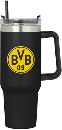FOCO Offizielles Lizenzprodukt Borussia Dortmund Fußball Teamfarbe XL 1.1L/40oz Isoliert Reisebecher