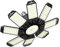 Garagenlampe LED 210W - 21000LM 6500K Sehr Helle LED Werkstatt Deckenleuchte mit 8+1 verstellbarem Panel, Einschraubbare E26/E27 Fassungen Garagenbeleuchtung für Garage, Lager, Keller, Lagerraum