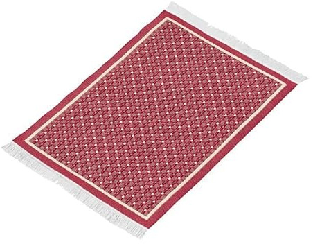 miamiXa Wohnzimmerzubehör für Wichtelstuben, Miniaturlandschaften und Puppenhäuser · Wichtelhauseinrichtung · Weihnachten & ganzjährig · Modellbau, Farbe: Teppich rot II 150x100mm