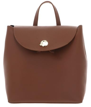Coccinelle Leder Rucksack Nikla Mini Bag Double Grainy Leather Cognac/Noir braun