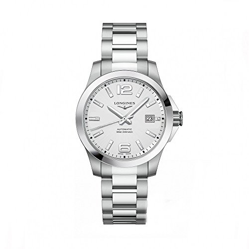 Longines Conquest Herren-Armbanduhr, blaues Zifferblatt, Edelstahl, automatisch, L3.776.4.76.6