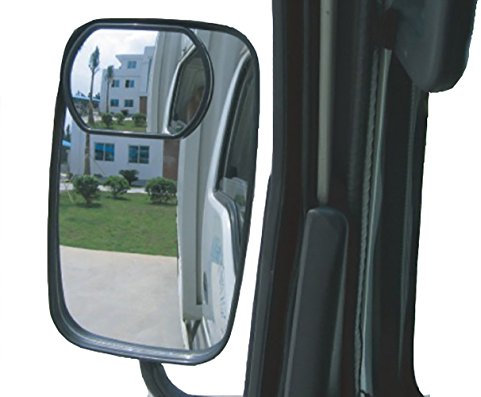 Meipro Truck Blind Spot Spiegel,HD konvexen Weitwinkel Rückspiegel Rückspiegel für jeden LKW und Bus Fit Stick auf Objektiv (2er Pack)