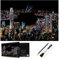 H HOMEWINS Kratzbilder 405 x 285 MM Weltberühmte Sehenswürdigkeiten Wandbild DIY Kunst Zeichnung City Night View Schwarz Beschichtet Bunte Kratzpapier mit Werkzeug Set (Hong Kong)