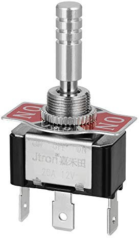 Jtron Kippschalter 12V 20A Wippschalter 3P SPDT ON-OFF-ON 3-polig Rocker Toggle Switch zum Auto KFZ LKW (ON-OFF-ON)