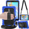 TECHGEAR Utility Funda Compatible con Samsung Galaxy Tab A 10.5 (SM-T590) Funda Protectora Prueba de Choques Resistente Carcasa con Soporte Giratorio de 360 Grados y Correa de Hombro - Azul
