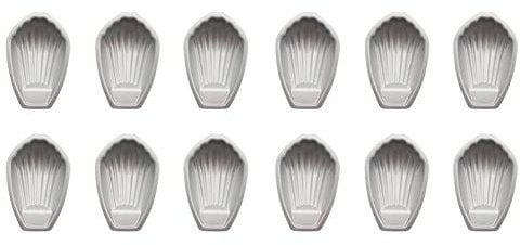 CANDeal Lot de 12 moule a madeleine individuelles, moule à gâteau en forme de coquillage