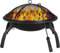 Yaheetech 2 in 1 Feuerschalen für den Garten klappbare Feuerstelle Feuerkorb mit Funkenschutz Kohlerost und Feuerhaken Abnehmbar Metall Schale Fire Pit für Heizung/Terrasse/Lagerfeuer/Camping